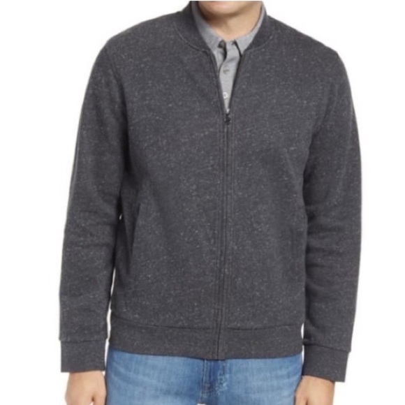 Bonobos Big & Tall Jacket Fleece Full Zip Slim Fit XXL NWT Heather Gray - Picture 1 of 8